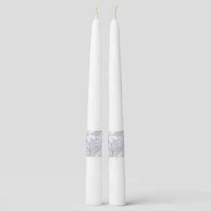 Grey flower funeral memorial taper candle