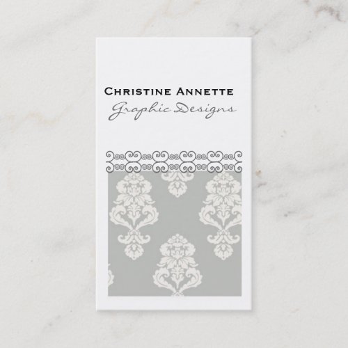 Grey Fluer Elegant Design Business Card