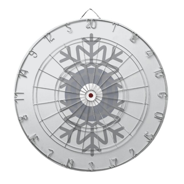 Grey Forest Scandinavian Patterns   Dart Board (Front)