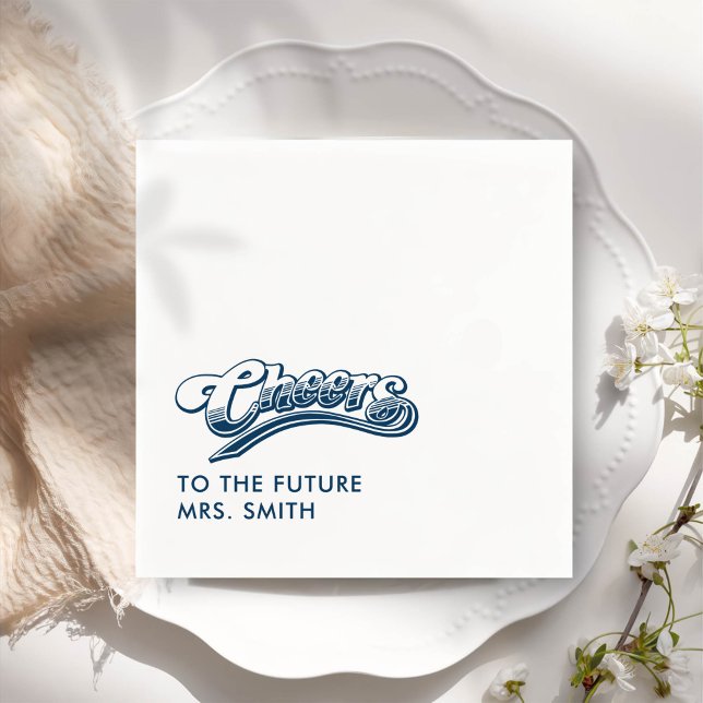 Grey Future Mrs Modern Bridal Shower Napkins (Creator Uploaded)