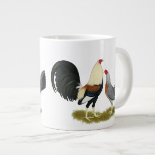 Grey Game Fowl Pair Large Coffee Mug