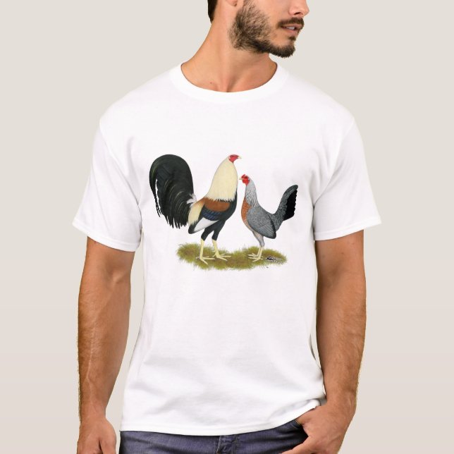 Grey Game Fowl Pair T-Shirt (Front)