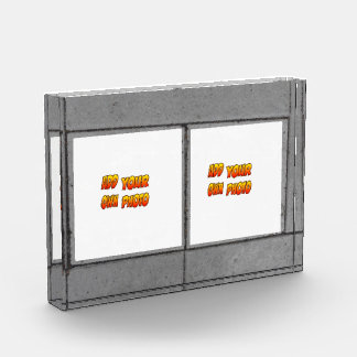 Grey Garden Tiles Cust. Photo Block for 2 Photos