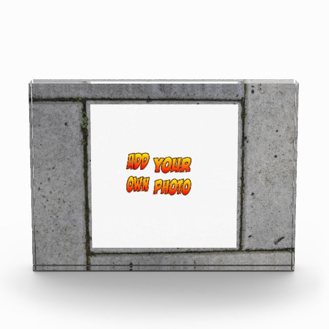 Grey Garden Tiles Image Cust. Photo Block (Front)