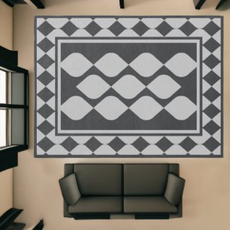Grey Geometric Design Droplets Art Contemporary