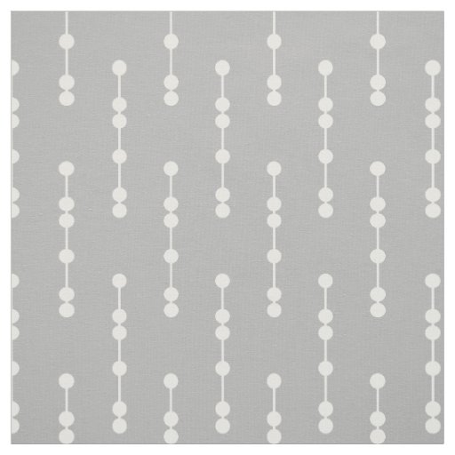 Grey Geometric Dots Pattern Fabric