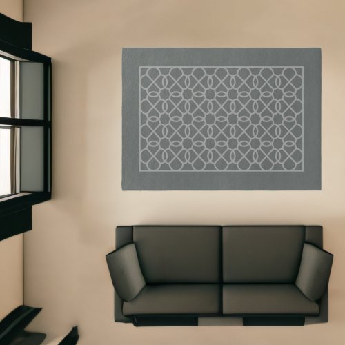 Grey Geometric Pattern Can Change Colors to Match Rug