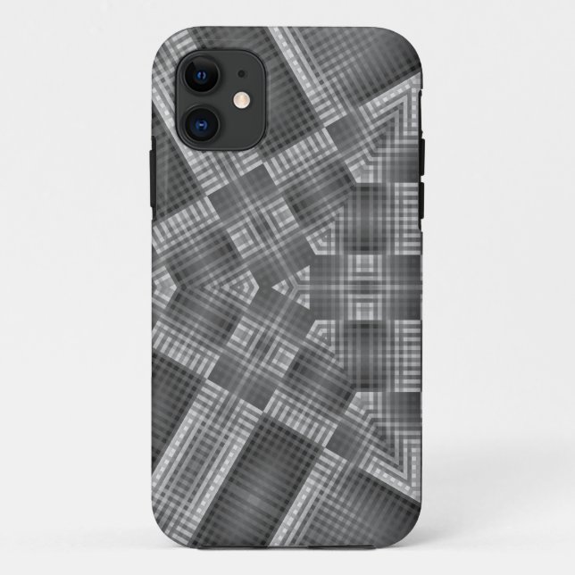 Grey Geometric Pattern Case-Mate iPhone Case (Back)