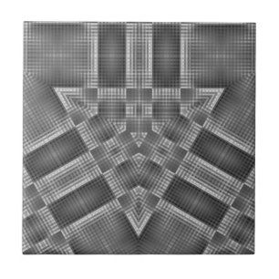Grey Geometric Pattern Ceramic Tile