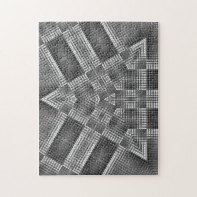 Grey Geometric Pattern Jigsaw Puzzle (Vertical)