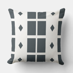 Grey Geometric Throw Pillow