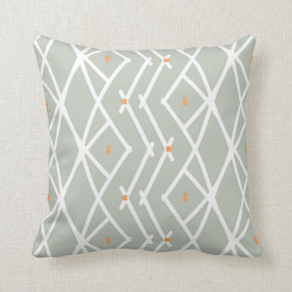 Grey Geometric Throw Pillow