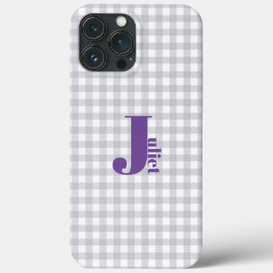 grey gingham Case-Mate iPhone case