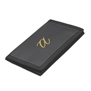 Grey Gold Color Monogram Professional Tri-fold Wallet