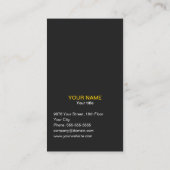 Grey Gold Dotted Modern Business Card Template (Back)