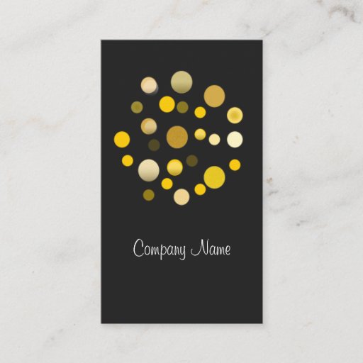 Customizable Grey Gold Dotted Modern Business Card Template