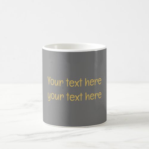 Grey Gold Professional Trendy Minimalist Own Text Coffee Mug