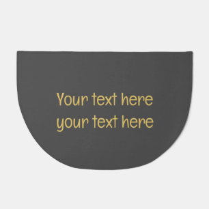 Grey Gold Professional Trendy Minimalist Own Text Doormat