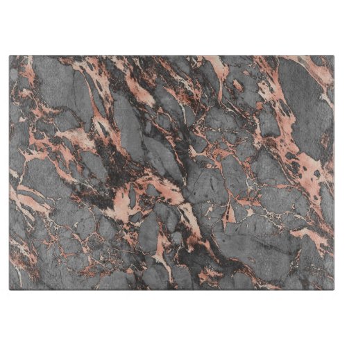 Grey gold rose marble modern design cutting board