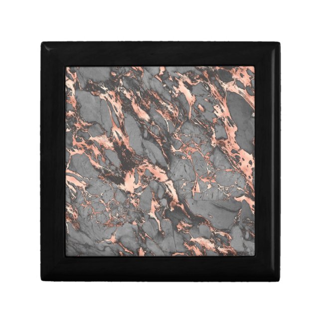 Grey gold rose marble modern design gift box (Front)