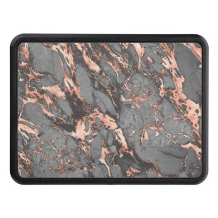 Grey gold rose marble modern design hitch cover