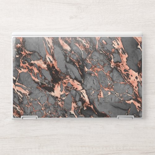 Grey gold rose marble modern design HP laptop skin