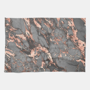 Grey gold rose marble modern design kitchen towel
