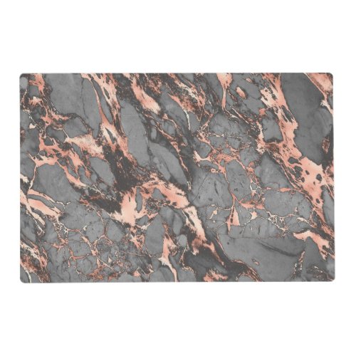 Grey gold rose marble modern design placemat