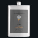 Grey Golf Ball Personalized Bachelor Party Flask<br><div class="desc">Grey Golf Ball Personalized Bachelor Party Flask
A classy gift for your groomsmen with a golf ball on a dark grey background. Perfect gifts for the bachelor or wedding parties.</div>