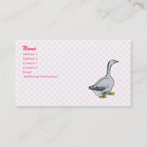 Customizable Grey Goose Business Card Template