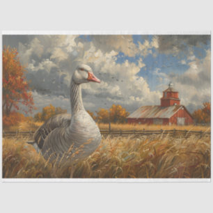 Grey Goose Farmhouse Artwork Decoupage Tissue Paper
