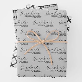 Grey Grad Name Script Modern