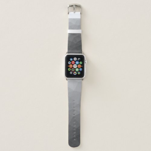 Grey Gradient Geometric Mesh Pattern Apple Watch Band