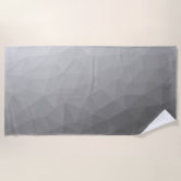 Blue cyan gradient geometric mesh pattern Monogram Kitchen Towel