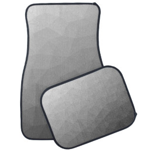 Grey Gradient Geometric Mesh Pattern Car Floor Mat
