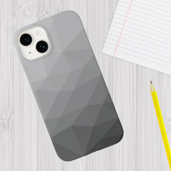 Grey Gradient Geometric Mesh Pattern Case-mate Iphone 14 Case by PLdesign at Zazzle