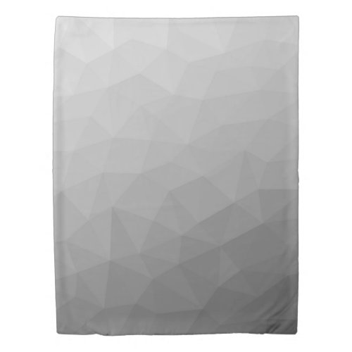 Grey Gradient Geometric Mesh Pattern Duvet Cover