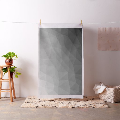 Grey Gradient Geometric Mesh Pattern Fabric