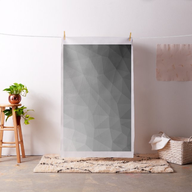 Grey Gradient Geometric Mesh Pattern Fabric (In Situ)