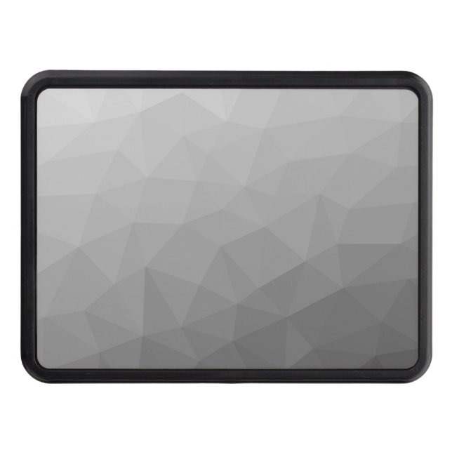 Grey Gradient Geometric Mesh Pattern Hitch Cover (Front)