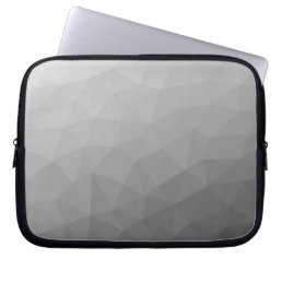 Grey Gradient Geometric Mesh Pattern Laptop Sleeve