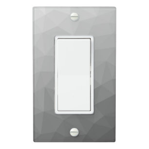 Grey Gradient Geometric Mesh Pattern Light Switch Cover
