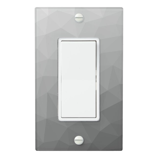 Grey Gradient Geometric Mesh Pattern Light Switch Cover (In Situ)