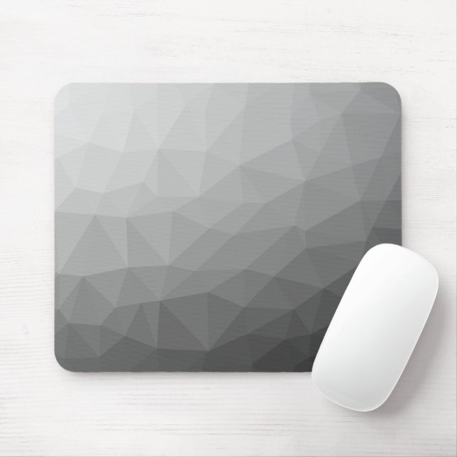 Grey Gradient Geometric Mesh Pattern Mouse Pad (With Mouse)