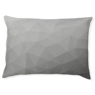 Grey Gradient Geometric Mesh Pattern Pet Bed