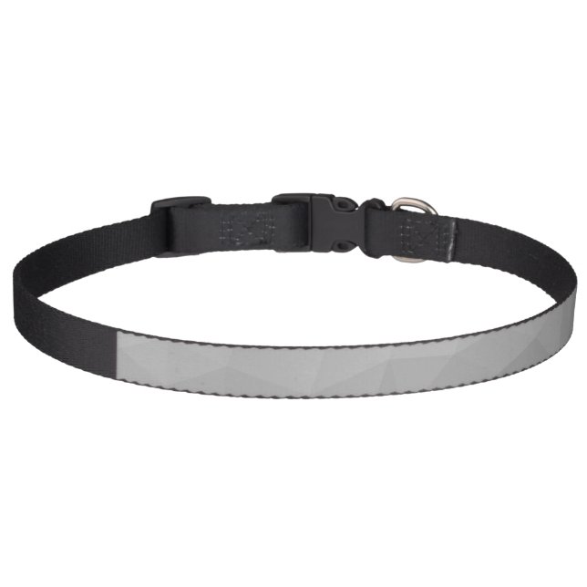 Grey Gradient Geometric Mesh Pattern Pet Collar (Front)