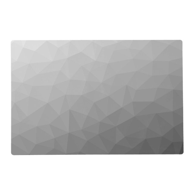 Grey Gradient Geometric Mesh Pattern Placemat (Front)