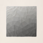 Grey Gradient Geometric Mesh Pattern Scarf<br><div class="desc">Light to dark ombre gradient geometric mesh patterned scarf modern accessory. 
Subtle modern light gray gradient geometric mesh pattern. Triangle geometric mesh with light dark gray ombre gradient design.</div>