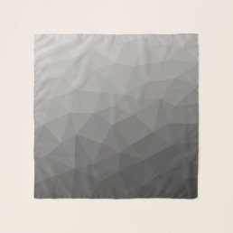 Grey Gradient Geometric Mesh Pattern Scarf