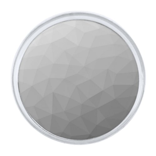 Grey Gradient Geometric Mesh Pattern Silver Finish Lapel Pin